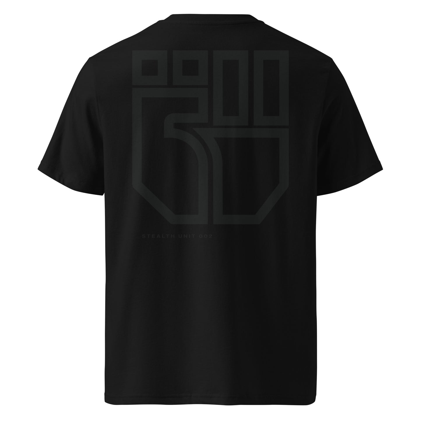 STEALTH UNIT 002 black on black t-shirt