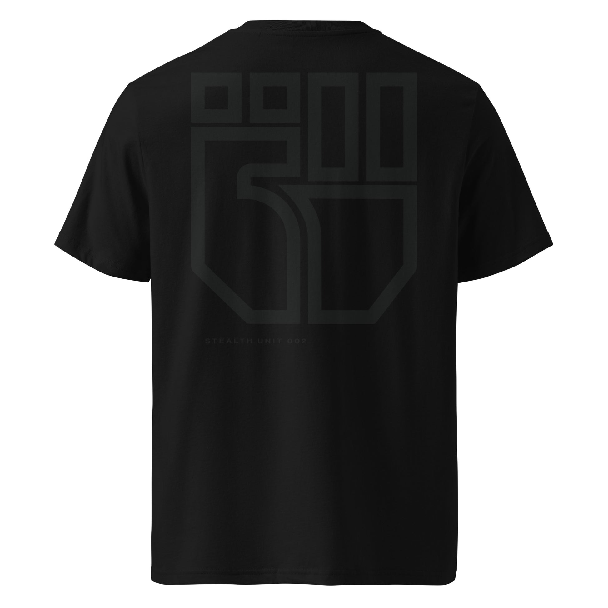 STEALTH UNIT 002 black on black t-shirt