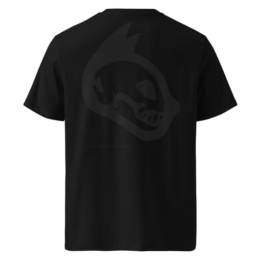 STEALTH UNIT 001 black on black t-shirt